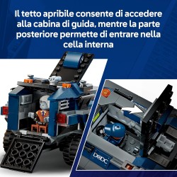 LEGO | 76349 Marvel Spider-Man: Inseguimento del Trasportatore di Detenuti - Giocattolo da Supereroi con Macchina Blindata e 4 