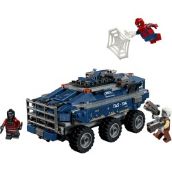 LEGO | 76349 Marvel Spider-Man: Inseguimento del Trasportatore di Detenuti - Giocattolo da Supereroi con Macchina Blindata e 4 