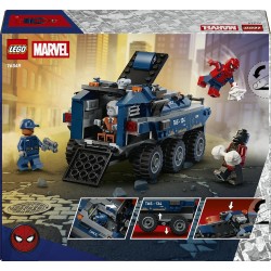 LEGO | 76349 Marvel Spider-Man: Inseguimento del Trasportatore di Detenuti - Giocattolo da Supereroi con Macchina Blindata e 4 