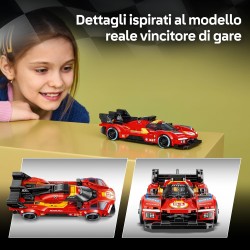 LEGO 77261 Speed Champions Ferrari 499P Macchina Giocattolo - Modello STEM di Auto da Corsa con Minifigure da Collezione - Gadg
