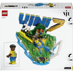 LEGO 43027 Editions Vini Jr. – Highlights Calcistici Giocattolo - Modello 3D da Esposizione con Minifigure da Collezione - Deco