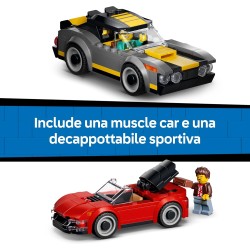 LEGO 60497 City Autolavaggio Drive-In Giocattolo - Include 2 Modellini di Auto, Funzione di Lavaggio e 4 Minifigure con Accesso