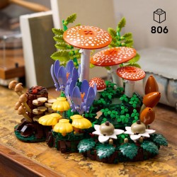 LEGO 11505 Botanicals Funghi del Bosco - Set di Piante Artificiali per Adulti con un Fungo Velenoso e Fiori Finti - Decorazione