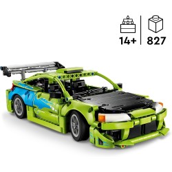LEGO 42229 Technic Auto Mitsubishi Eclipse Fast and Furious - Kit Modellismo STEM da Collezione con Sterzo e 2 Bombole di NOS -