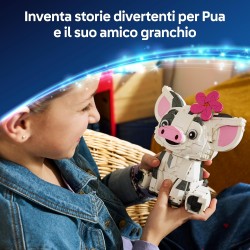 LEGO | 43292 Disney Vaiana Pua Action Figure - Maialino Giocattolo con Fiore, Granchio e Zattera da Supporto - Decorazione Came