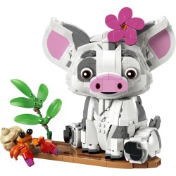 LEGO | 43292 Disney Vaiana Pua Action Figure - Maialino Giocattolo con Fiore, Granchio e Zattera da Supporto - Decorazione Came