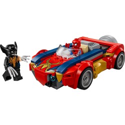 LEGO | 76336 Marvel Auto di Spider-Man vs. Venomized Wolverine - Giocattolo dei Supereroi con Modello di Macchina, 2 Minifigure