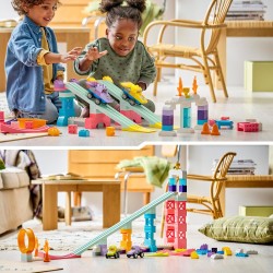 LEGO DUPLO 10478 Rampe Creative 3 in 1 con Veicoli - Giochi Didattici per la Motricità Fine - Set Montessori per Abbinamento de