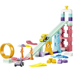 LEGO DUPLO 10478 Rampe Creative 3 in 1 con Veicoli - Giochi Didattici per la Motricità Fine - Set Montessori per Abbinamento de