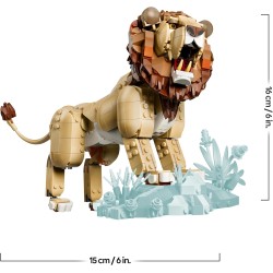LEGO 31386 Creator 3in1 Animali Selvatici: Leone Maestoso Giocattolo - Trasformabile in una Leonessa o in 2 Cuccioli - Decorazi