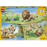 LEGO 31386 Creator 3in1 Animali Selvatici: Leone Maestoso Giocattolo - Trasformabile in una Leonessa o in 2 Cuccioli - Decorazi