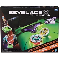 Hasbro Beyblade X, Set da Battaglia Sneak Attack con Arena Beystadium, 2 trottole con Rotazione a Destra di Takara Tomy, trotto