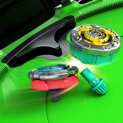 Hasbro Beyblade X, Set da Battaglia Sneak Attack con Arena Beystadium, 2 trottole con Rotazione a Destra di Takara Tomy, trotto