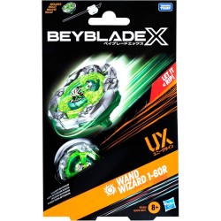 Hasbro Beyblade X, Starter Pack, Wand Wizard 1-60R UX con trottola e Lanciatore