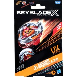 Beyblade X, Starter Pack, Hammer Incendio 3-70H UX con trottola e Lanciatore