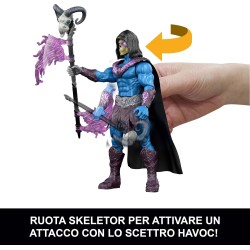 Masters of the Universe - JKJ00 Skeletor, action figure con scettro Havoc e movimento di attacco rotante, design ispirato al ca