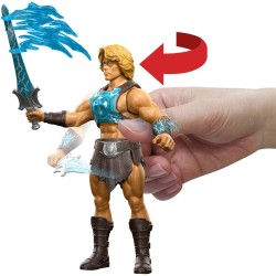 Masters of the Universe - JKJ02 He-Man con colpo di Spada del Potere, action figure con movimento di rotazione e rilascio ispir