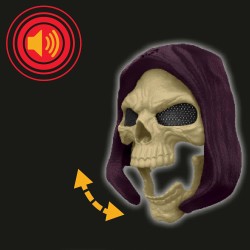 Masters of the Universe - JKJ15 Maschera da supercattivo di Skeletor, copricapo per costume con luci e suoni, look ispirato al 