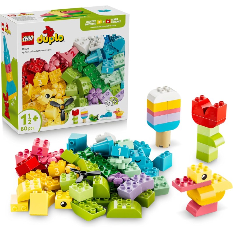 LEGO DUPLO 10479 Scatola Creativa Colorata - Giochi Didattici per lo Sviluppo della Motricità Fine - con Mattoncini con Numeri,