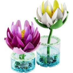 LEGO 11511 Botanicals Ninfee - Set di Piante Artificiali con Fiori Finti in 2 Vasi Trasparenti - Decorazione per Camera da Lett