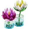 LEGO 11511 Botanicals Ninfee - Set di Piante Artificiali con Fiori Finti in 2 Vasi Trasparenti - Decorazione per Camera da Lett
