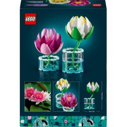 LEGO 11511 Botanicals Ninfee - Set di Piante Artificiali con Fiori Finti in 2 Vasi Trasparenti - Decorazione per Camera da Lett