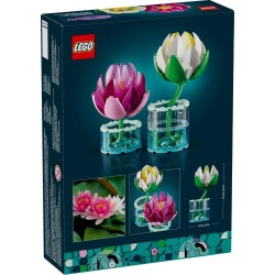 LEGO 11511 Botanicals Ninfee - Set di Piante Artificiali con Fiori Finti in 2 Vasi Trasparenti - Decorazione per Camera da Lett