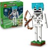 LEGO 21594 Minecraft Scheletro Giocattolo - Action Figure di Mob con Elmo di Diamante, Arco e Frecce e Base in Erba - Decorazio