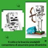 LEGO 21594 Minecraft Scheletro Giocattolo - Action Figure di Mob con Elmo di Diamante, Arco e Frecce e Base in Erba - Decorazio