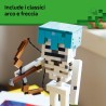 LEGO 21594 Minecraft Scheletro Giocattolo - Action Figure di Mob con Elmo di Diamante, Arco e Frecce e Base in Erba - Decorazio
