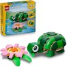 LEGO 31377 Creator 3in1 Turtle with a Water Lily Flower Toy - Animal Figure Transforms into a Chameleon or Frog - DIY Desk Deco