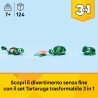 LEGO 31377 Creator 3in1 Turtle with a Water Lily Flower Toy - Animal Figure Transforms into a Chameleon or Frog - DIY Desk Deco