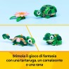 LEGO 31377 Creator 3in1 Turtle with a Water Lily Flower Toy - Animal Figure Transforms into a Chameleon or Frog - DIY Desk Deco