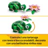 LEGO 31377 Creator 3in1 Turtle with a Water Lily Flower Toy - Animal Figure Transforms into a Chameleon or Frog - DIY Desk Deco