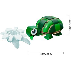 LEGO 31377 Creator 3in1 Turtle with a Water Lily Flower Toy - Animal Figure Transforms into a Chameleon or Frog - DIY Desk Deco
