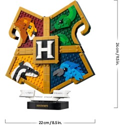 LEGO 76462 Harry Potter Stemma della Casa di Hogwarts - Giocattolo Wall Art 3D con Animali - Decorazione per Cameretta