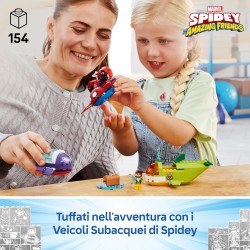 LEGO ǀ 11207 Marvel Spidey: Veicoli Subacquei - Set da Supereroe con 3 Sottomarini Giocattolo e 3 Minifigure