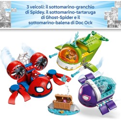 LEGO ǀ 11207 Marvel Spidey: Veicoli Subacquei - Set da Supereroe con 3 Sottomarini Giocattolo e 3 Minifigure