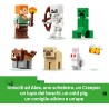 LEGO 21593 Minecraft Avventura della Prima Notte - Giocattolo Interattivo con 7 Personaggi tra cui Alex, un Creeper, uno Schele
