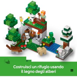 LEGO 21593 Minecraft Avventura della Prima Notte - Giocattolo Interattivo con 7 Personaggi tra cui Alex, un Creeper, uno Schele
