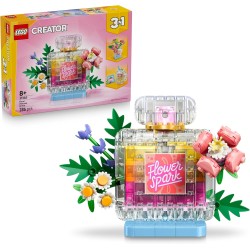 LEGO 31383 Creator 3 in 1 Boccetta di Profumo con Decorazione Floreale - Giocattolo Trasformabile in Vaso da Fiori o in Frullat
