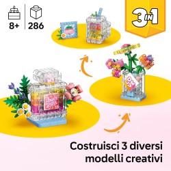 LEGO 31383 Creator 3 in 1 Boccetta di Profumo con Decorazione Floreale - Giocattolo Trasformabile in Vaso da Fiori o in Frullat