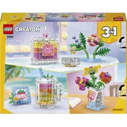 LEGO 31383 Creator 3 in 1 Boccetta di Profumo con Decorazione Floreale - Giocattolo Trasformabile in Vaso da Fiori o in Frullat