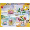 LEGO 31383 Creator 3 in 1 Boccetta di Profumo con Decorazione Floreale - Giocattolo Trasformabile in Vaso da Fiori o in Frullat