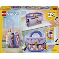 LEGO 31391 Creator 3 in 1 Borsetta alla Moda Portaoggetti - Giocattolo Trasformabile in Trolley o Portaoggetti - Decorazione Ca