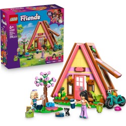 LEGO 42682 Friends Cabina Glamping nella Natura - Casa Giocattolo in Miniatura con 2 Mini Bamboline, Gatto e Accessori tra cui 