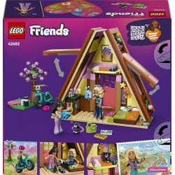 LEGO 42682 Friends Cabina Glamping nella Natura - Casa Giocattolo in Miniatura con 2 Mini Bamboline, Gatto e Accessori tra cui 