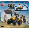 LEGO 60480 City Scavatrice da Cantiere Gialla - Veicolo Giocattolo da Cantiere - Trattore con 2 Minifigure, Benna Anteriore e B
