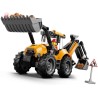 LEGO 60480 City Scavatrice da Cantiere Gialla - Veicolo Giocattolo da Cantiere - Trattore con 2 Minifigure, Benna Anteriore e B