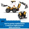 LEGO 60480 City Scavatrice da Cantiere Gialla - Veicolo Giocattolo da Cantiere - Trattore con 2 Minifigure, Benna Anteriore e B